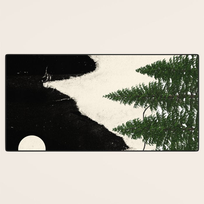 minimal collage/ Forest Desk Mat Gallery Image 3
