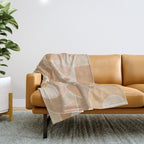 Abstract Bauhaus Shapes - Neutral Colors Throw Blanket Gallery Image 1