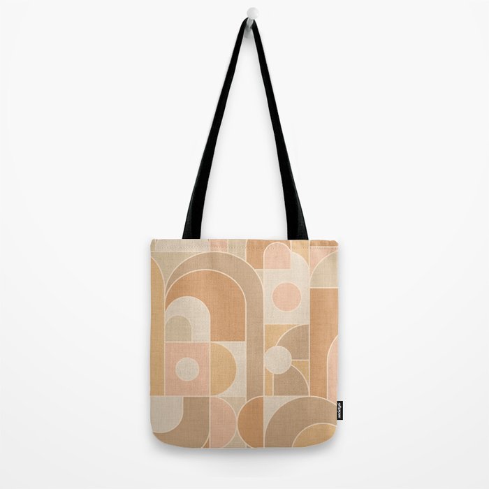 Abstract Bauhaus Shapes - Neutral Colors Tote Bag Gallery Image 2