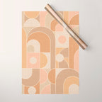 Abstract Bauhaus Shapes - Neutral Colors Wrapping Paper Gallery Image 1