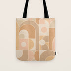 Abstract Bauhaus Shapes - Neutral Colors Tote Bag Gallery Image 1