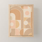 Abstract Bauhaus Shapes - Neutral Colors Mini Art Print Gallery Image 1