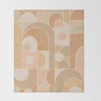 Abstract Bauhaus Shapes - Neutral Colors Throw Blanket Gallery Image 2
