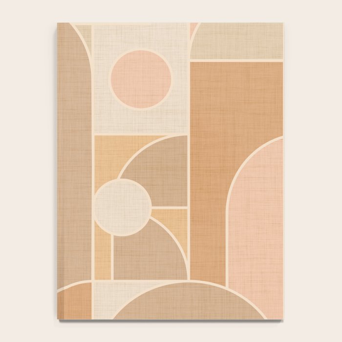Abstract Bauhaus Shapes - Neutral Colors Notebook Gallery Image 4