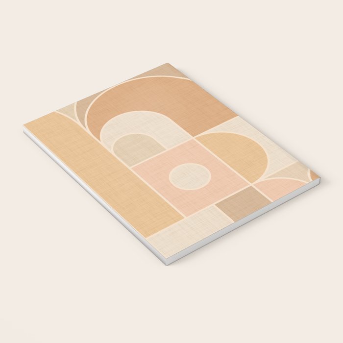 Abstract Bauhaus Shapes - Neutral Colors Notebook Gallery Image 3