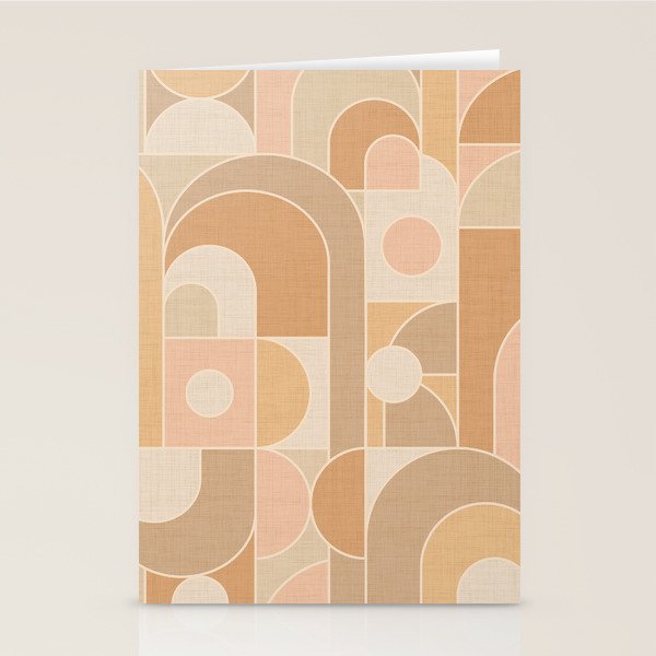 Abstract Bauhaus Shapes - Neutral Colors Stationery Card Gallery Image 1