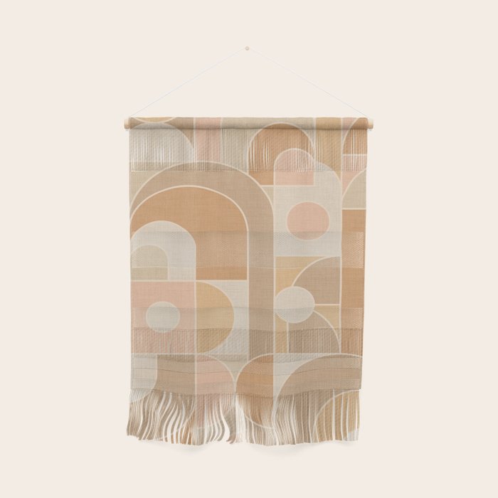 Abstract Bauhaus Shapes - Neutral Colors Wall Hanging Gallery Image 1