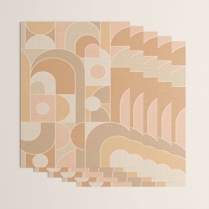 Abstract Bauhaus Shapes - Neutral Colors Wrapping Paper Gallery Image 3