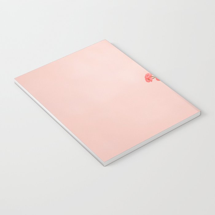 Floral photography print | Green on coral | Botanical photo art Notebook Gallery Image 3