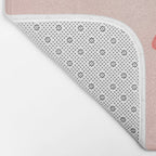 Floral photography print | Green on coral | Botanical photo art Bath Mat Gallery Image 2
