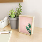 Floral photography print | Green on coral | Botanical photo art Mini Art Print Gallery Image 2