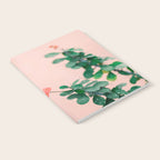 Floral photography print | Green on coral | Botanical photo art Notebook Gallery Image 2