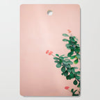 Floral photography print | Green on coral | Botanical photo art Cutting Board Gallery Image 1