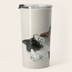 Sleeping cat by KÅno Bairei Travel Mug Gallery Image 3