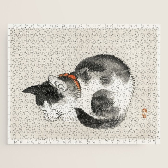 Sleeping cat by KÅno Bairei Jigsaw Puzzle Gallery Image 1