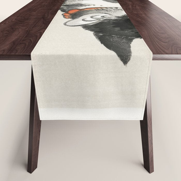 Sleeping cat by KÅno Bairei Table Runner Gallery Image 1