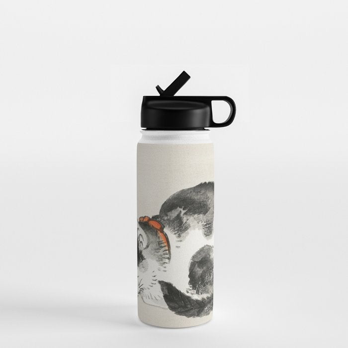 Sleeping cat by KÅno Bairei Water Bottle