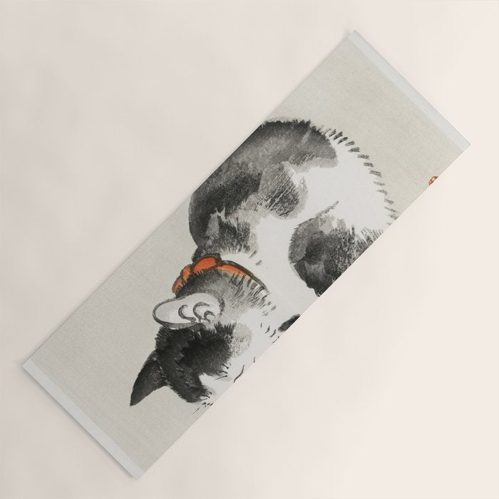 Sleeping cat by KÅno Bairei Yoga Mat Gallery Image 1