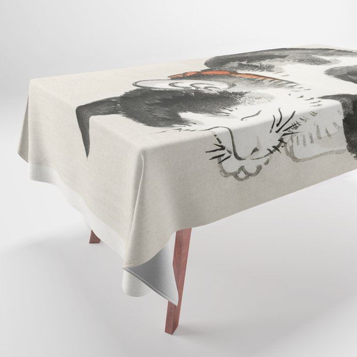 Sleeping cat by KÅno Bairei Tablecloth Gallery Image 1