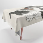 Sleeping cat by KÅno Bairei Tablecloth Gallery Image 1