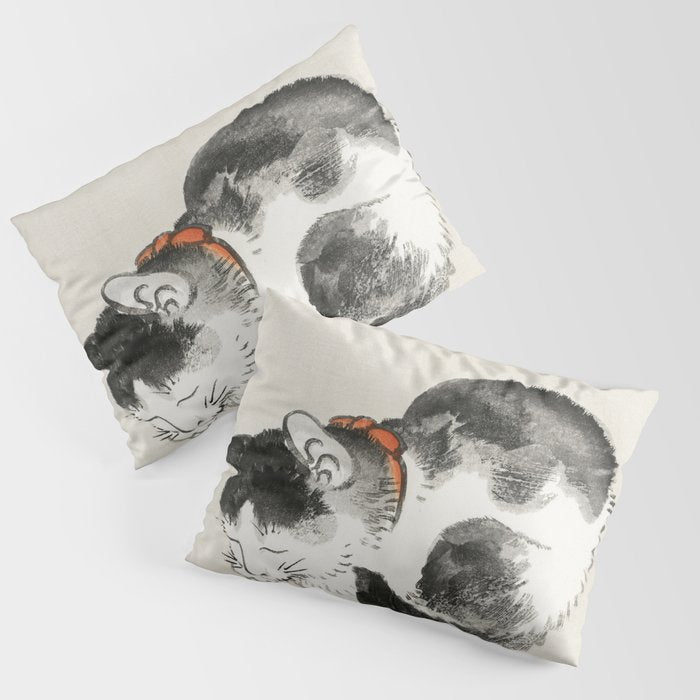 Sleeping cat by KÅno Bairei Pillow Sham Gallery Image 3