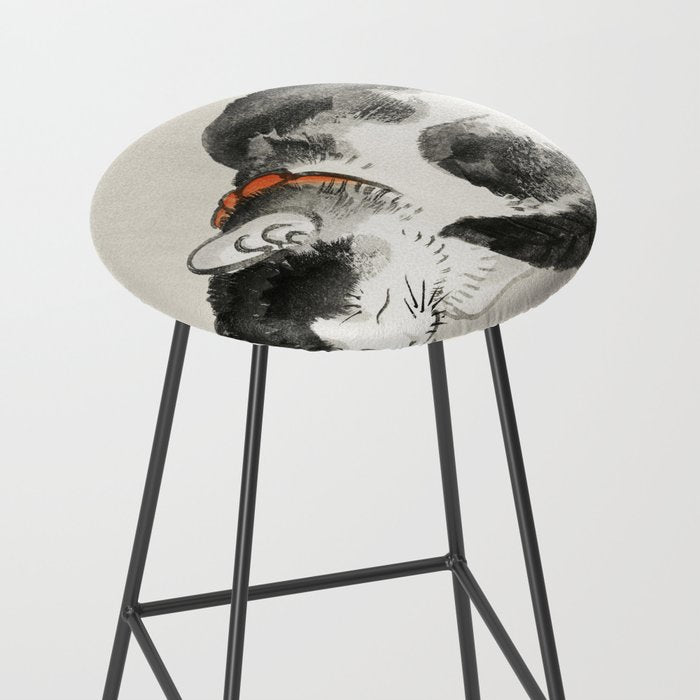 Sleeping cat by KÅno Bairei Stool Gallery Image 2