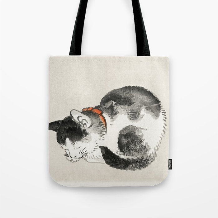 Sleeping cat by KÅno Bairei Tote Bag Gallery Image 1