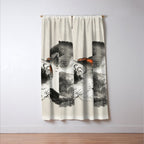 Sleeping cat by KÅno Bairei Window Curtain Gallery Image 3