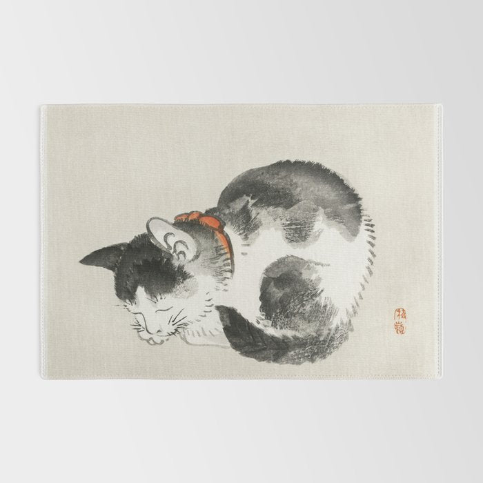 Sleeping cat by KÅno Bairei Rug Gallery Image 2