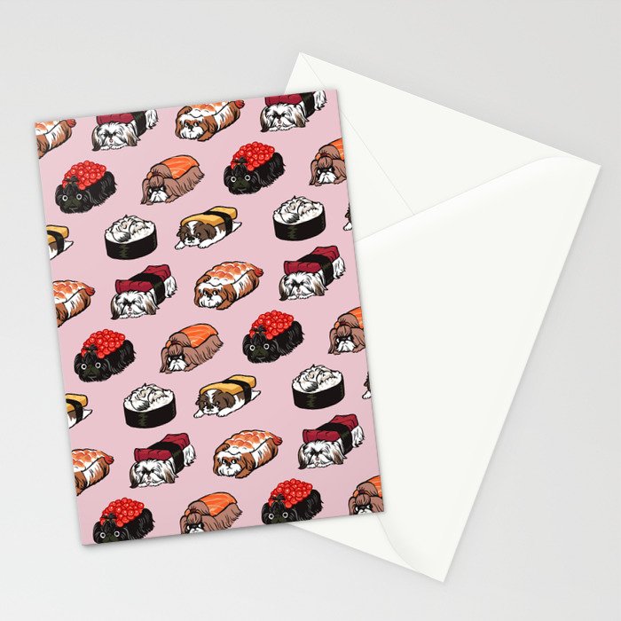 Sushi Shih Tzu Stationery Card Gallery Image 2