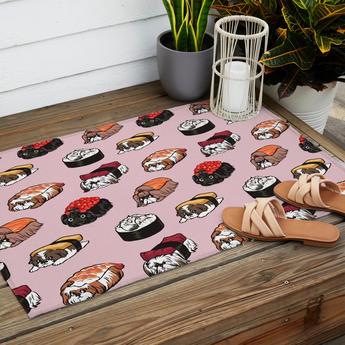 Sushi Shih Tzu Outdoor Rug Gallery Image 2