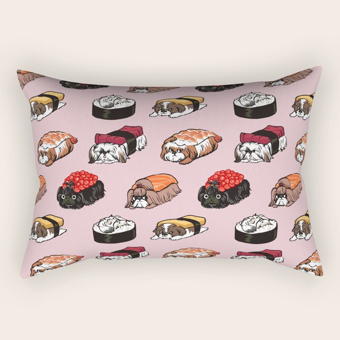 Sushi Shih Tzu Rectangular Pillow Gallery Image 2