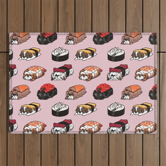 Sushi Shih Tzu Outdoor Rug Gallery Image 1