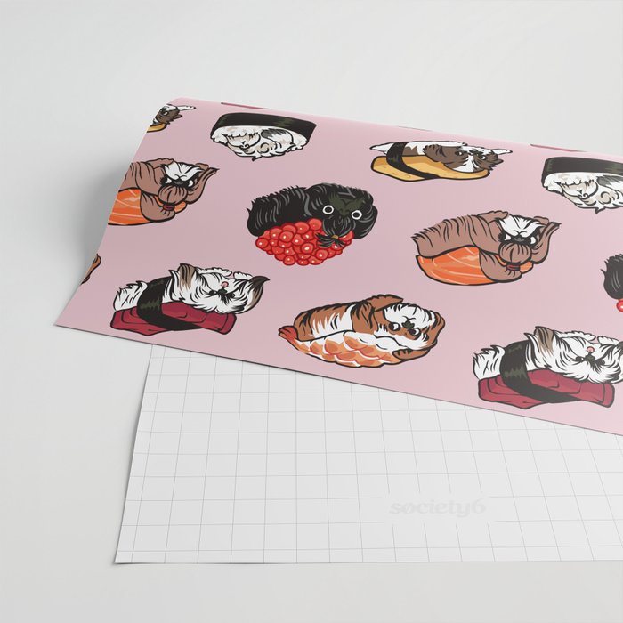 Sushi Shih Tzu Wrapping Paper Gallery Image 2