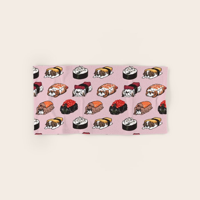 Sushi Shih Tzu Bath Towel Gallery Image 1