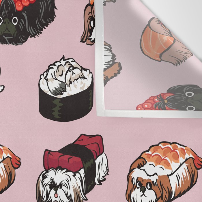 Sushi Shih Tzu Wall Tapestry Gallery Image 3