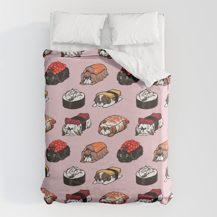 Sushi Shih Tzu Duvet Cover Gallery Image 6