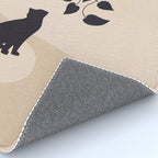 Hanging out with you forever - Cat, Plant and Moon Rug Gallery Image 4