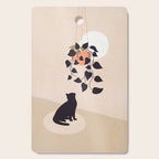 Hanging out with you forever - Cat, Plant and Moon Cutting Board Gallery Image 1