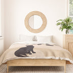 Hanging out with you forever - Cat, Plant and Moon Duvet Cover Gallery Image 3
