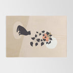 Hanging out with you forever - Cat, Plant and Moon Rug Gallery Image 2