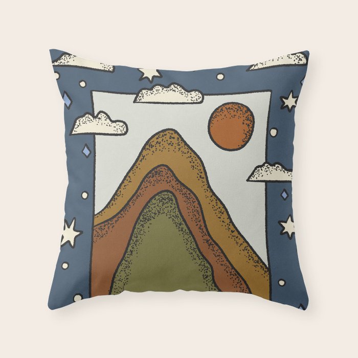 Day & Night Throw Pillow Gallery Image 1