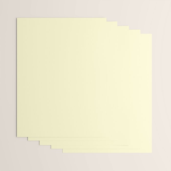 Pastel Lemon Yellow Pale Soft Meringue Yellow Wrapping Paper Gallery Image 3