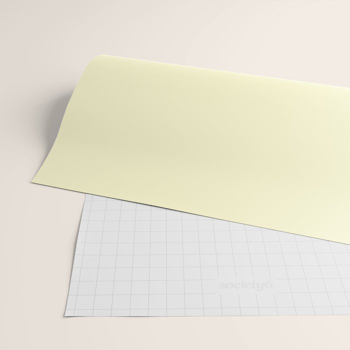 Pastel Lemon Yellow Pale Soft Meringue Yellow Wrapping Paper Gallery Image 2