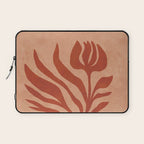 Maximalist wildflower in clay orange Laptop Sleeve Gallery Image 1