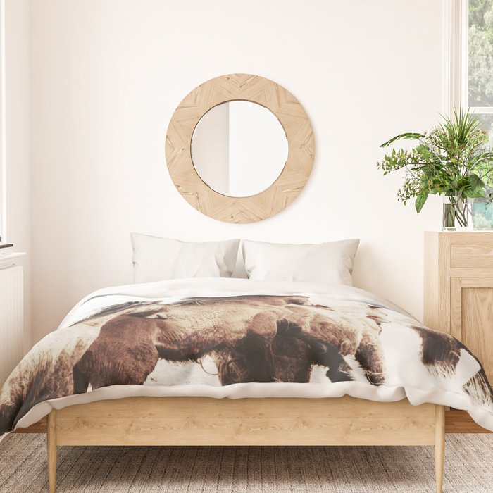 WILD AND FREE 2 - HORSES OF ICELAND Duvet Cover Gallery Image 3