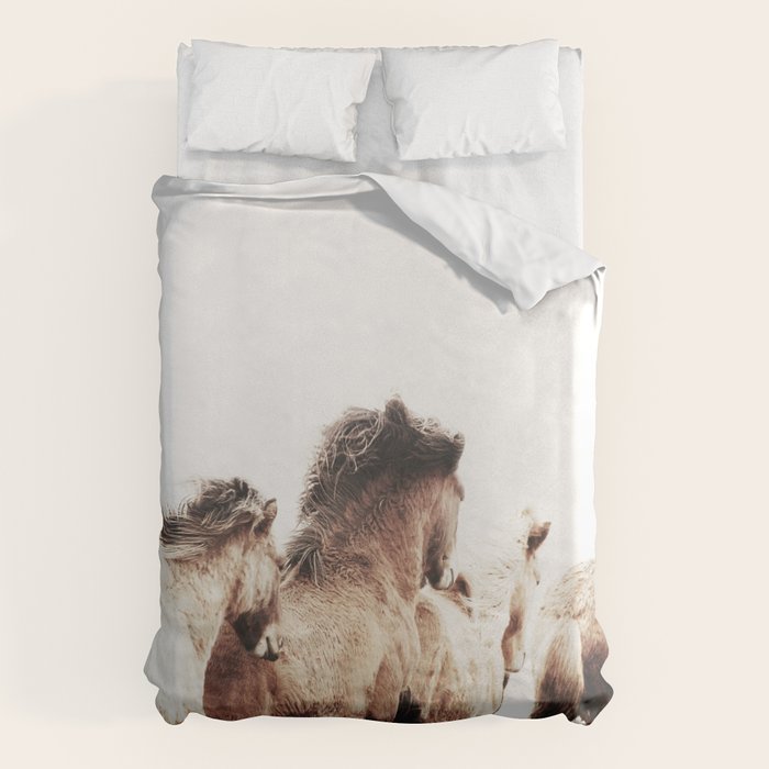 WILD AND FREE 2 - HORSES OF ICELAND Duvet Cover Gallery Image 6
