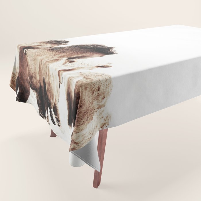 WILD AND FREE 2 - HORSES OF ICELAND Tablecloth Gallery Image 1