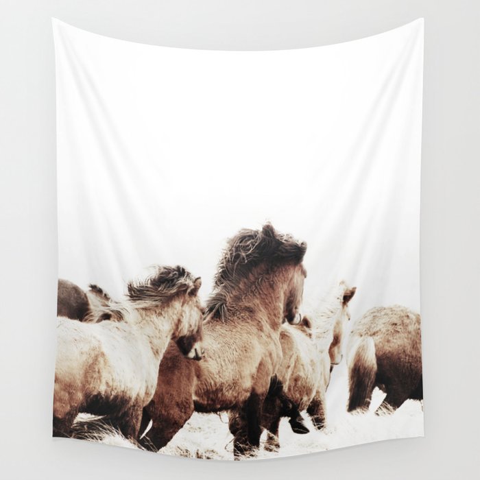 WILD AND FREE 2 - HORSES OF ICELAND Wall Tapestry Gallery Image 1