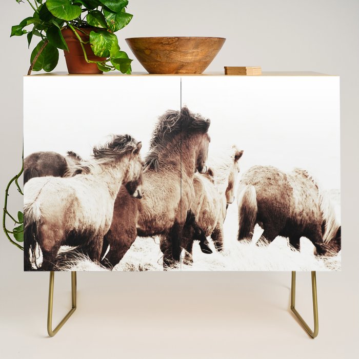 WILD AND FREE 2 - HORSES OF ICELAND Credenza Gallery Image 1
